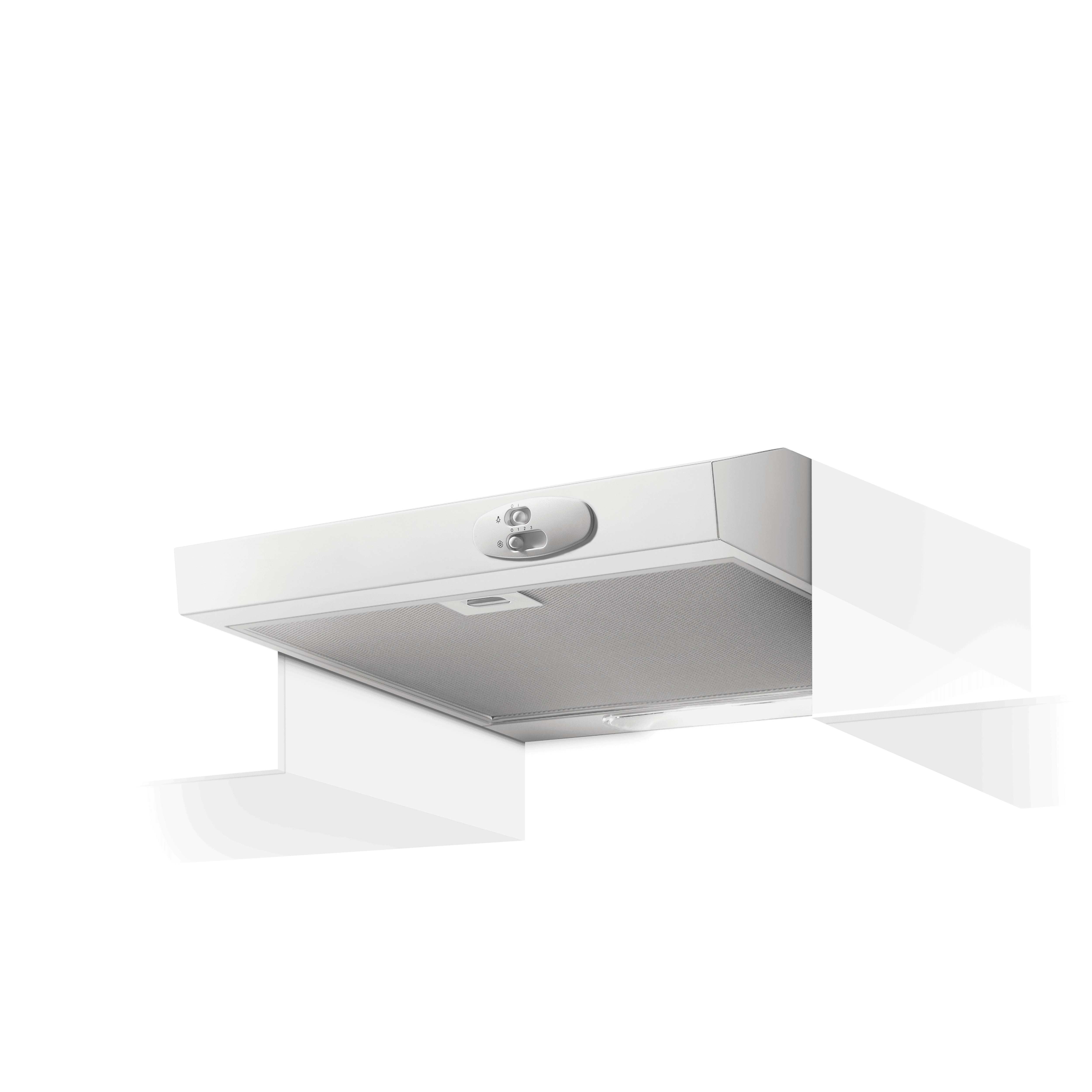 Cappe da Cucina Incasso con fondo pensile Bianco thumb